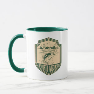 North Wisconsin Fishing Badge Mugg