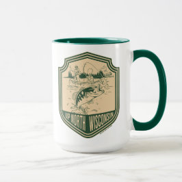 North Wisconsin Fishing Badge Mugg