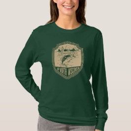 North Wisconsin Fishing Badge T Shirt