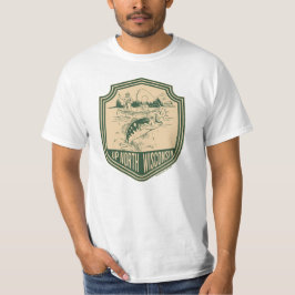North Wisconsin Fishing Badge T Shirt