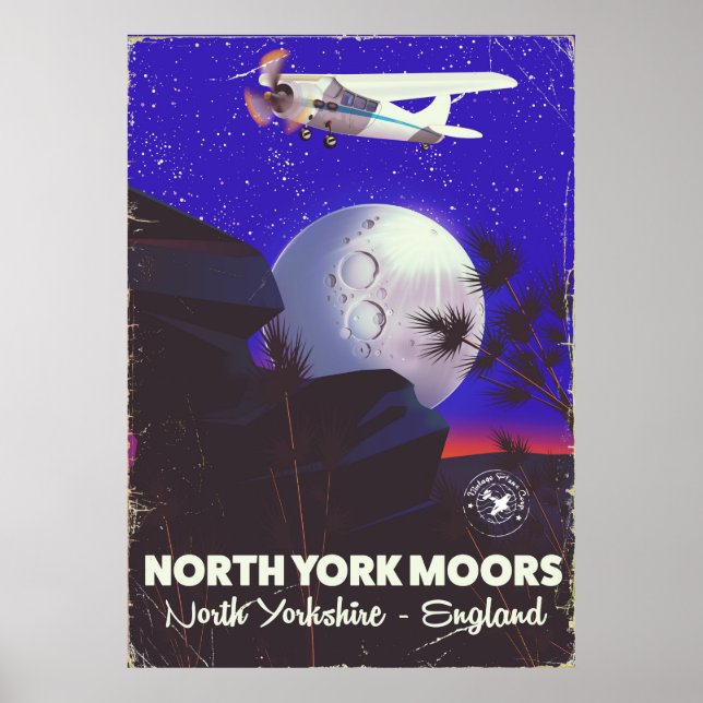 North York Moors England resebroschyr Poster (Framsidan)