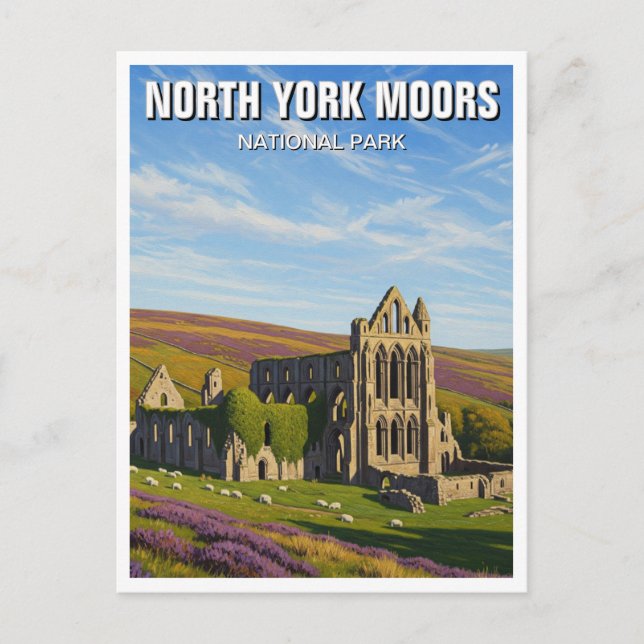 North York Moors National Park England Vykort (Framsida)