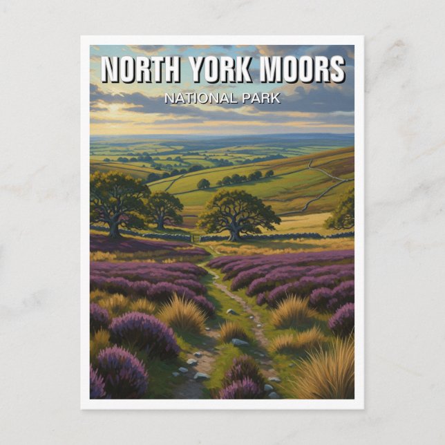 North York Moors National Park England Vykort (Framsida)