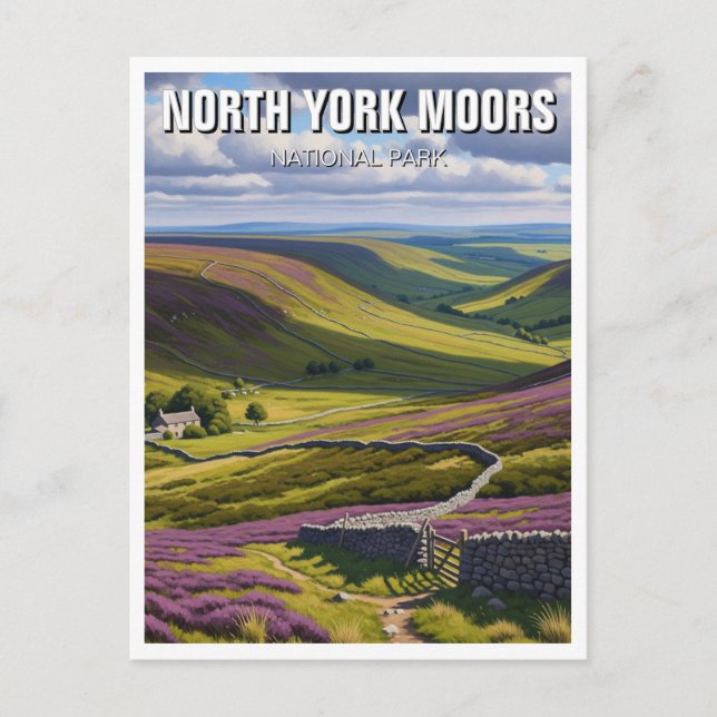 North York Moors National Park England Vykort (Framsida)