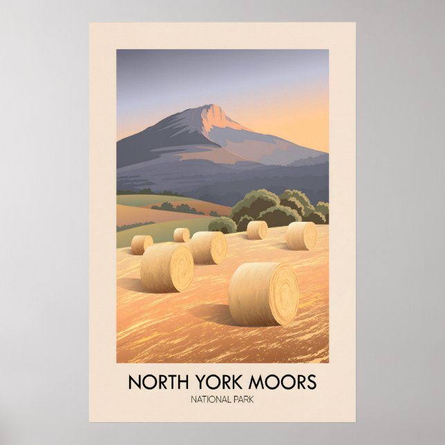 North York Moors Nationalpark Modern Resa Poster (Framsidan)