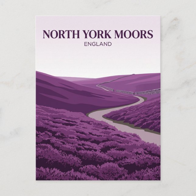 North York Moors Storbritannien Vykort (Framsida)