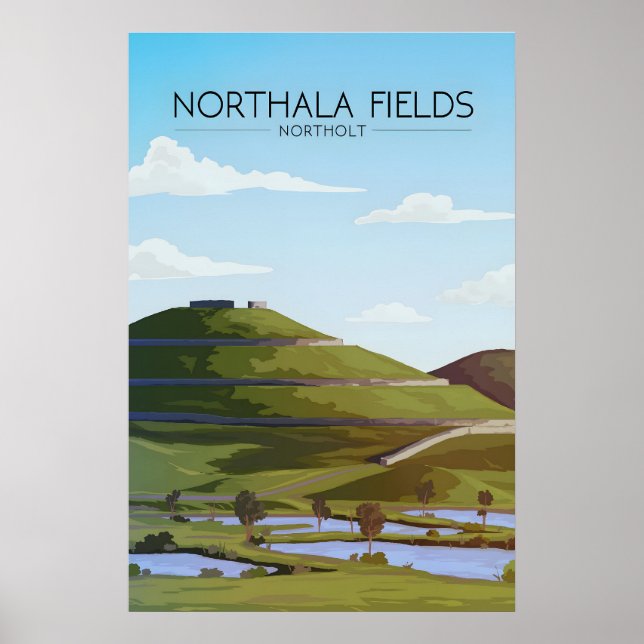 Northala Fields London Resemalmanusplakat Poster (Framsidan)