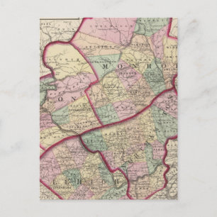 Northampton, Carbon, Monroe, Lehigh County Vykort