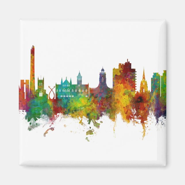 Northampton England Skyline Magnet (Framsidan)