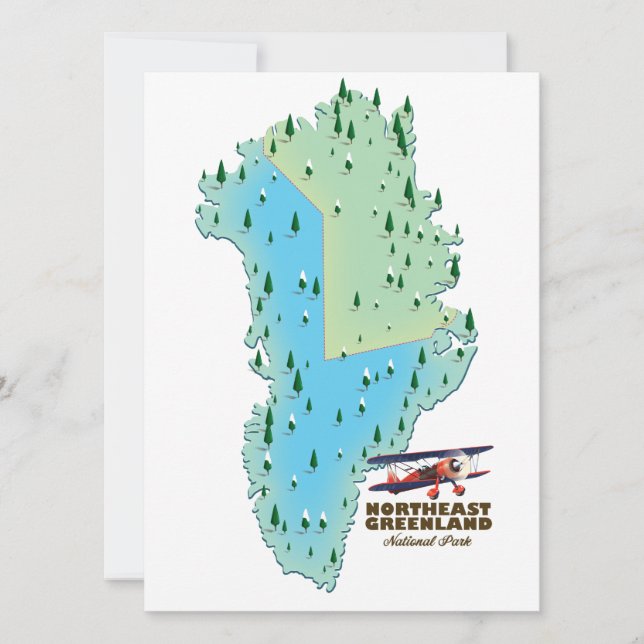 Northeast Grönlands nationalparkskarta (Framsida)
