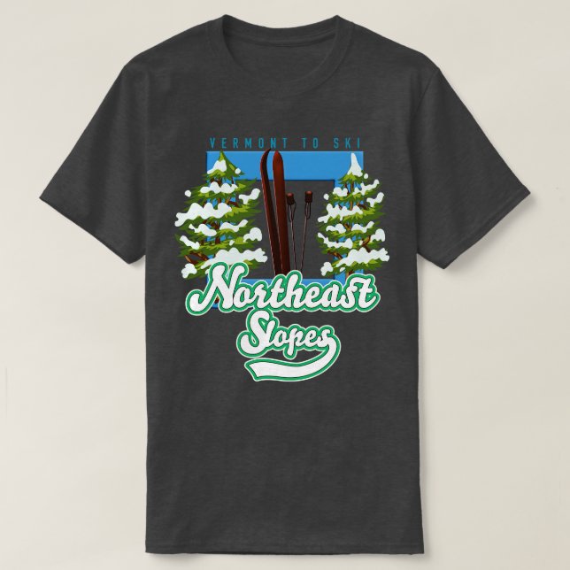 Northeast Slopes Vermont Ski T Shirt (Design framsida)