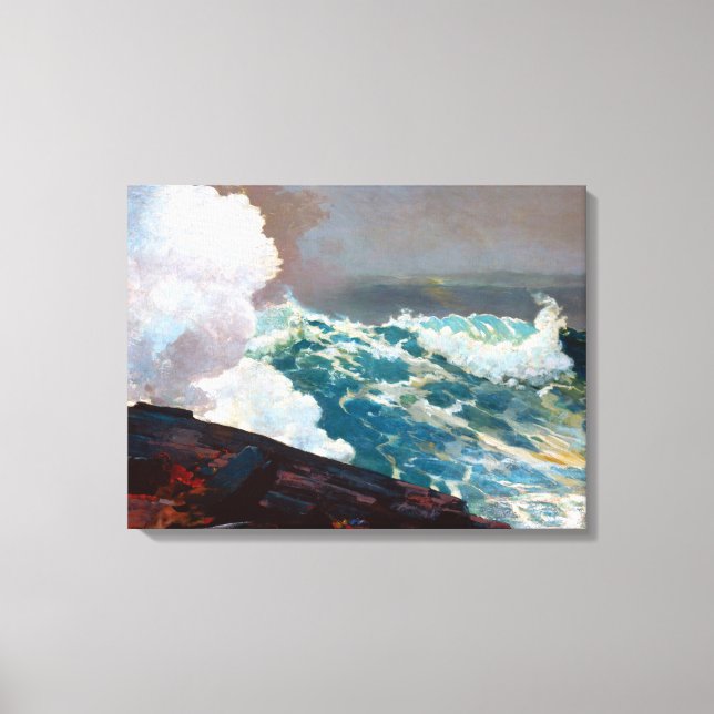 Northeaster by Winslow Homer 1895 Canvastryck (Framsida)