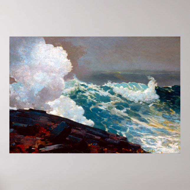 Northeaster by Winslow Homer 1895 Poster (Framsidan)