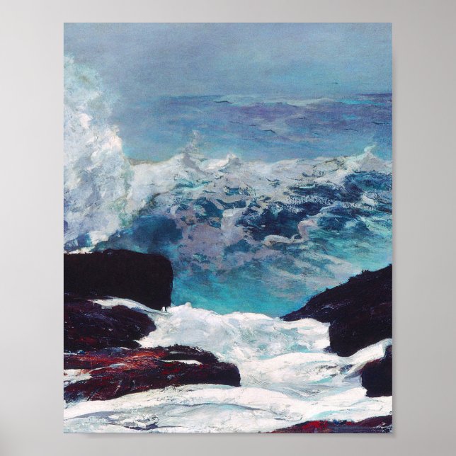Northeaster by Winslow Homer Poster (Framsidan)