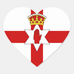 Norther Irland ulster sjunker Hjärtformat Klistermärke