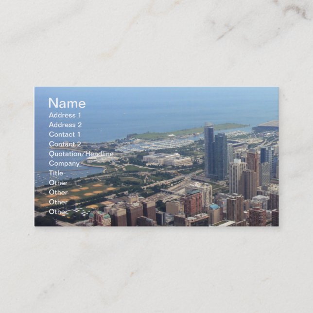 Northerly Island Park, Chicago, IL Visitkort (Framsida)