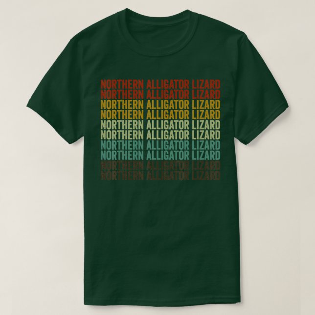 Northern Alligator Lizard Retro T Shirt (Design framsida)