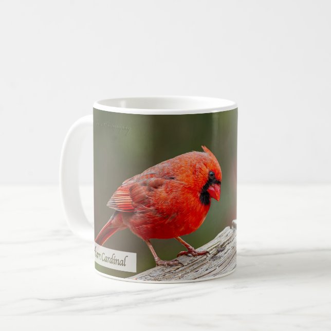Northern Cardinal Psalm 145:14 KJV Kaffemugg (Framsida vänster)