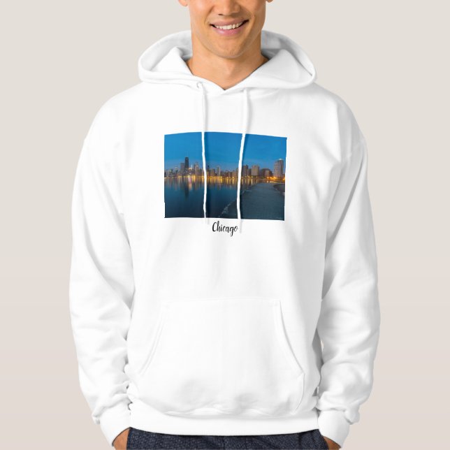 Northern Chicago Cityscape Hoodie (Framsida)