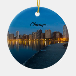 Northern Chicago Cityscape Souvenir Ornament