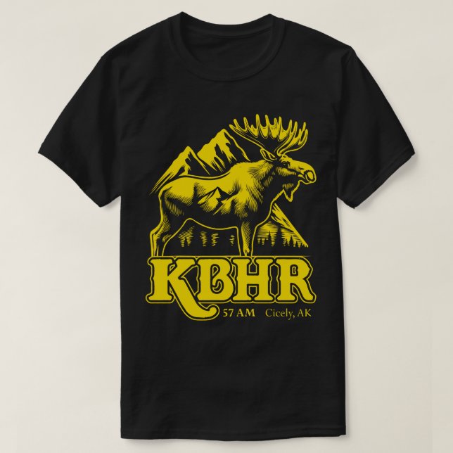 Northern Exposure Radio Station KBHR 57 AM T Shirt (Design framsida)