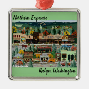 "Northern Exposure" ~ Roslyn, Washington Julgransprydnad Metall