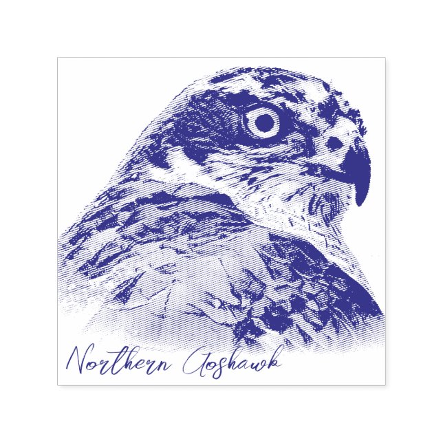Northern Goshawk Självfärgande Stämpel (Design)