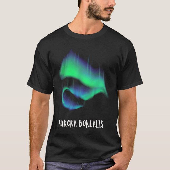 Northern Light Aurora Green Sky Men Women Kids T Shirt (Framsida)