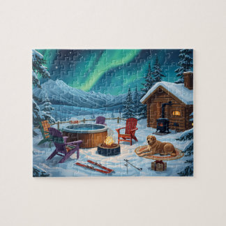 Northern Lights Bastu Stuga Hund Pussel