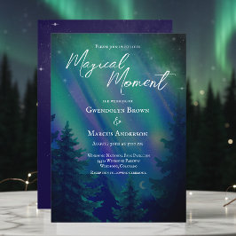 Northern Lights Forrest Magical Moment Wedding Inbjudningar