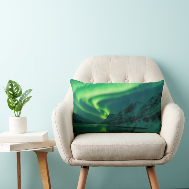 Northern Lights Lumbar Throw Pillow Lumbarkudde (Stol)
