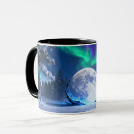 Northern Lights Moon Mugg | Aurora Borealis Vinter