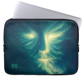 Northern Lights Spirit Face Cosmic Sky Art Laptop Fodral