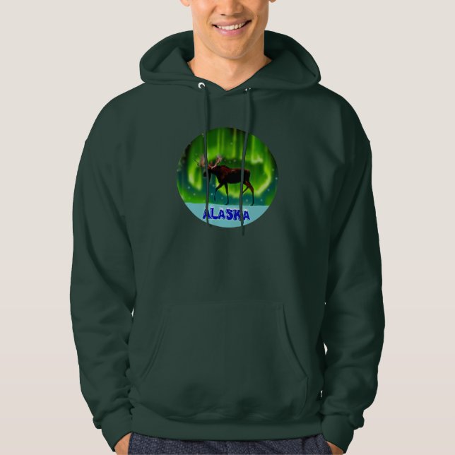 Northern Ljus Moose Hoodie (Framsida)