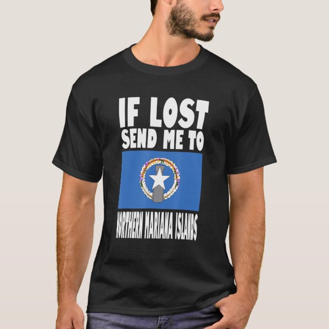 Northern Mariana Islands Flag Design  If lost send T Shirt (Framsida)