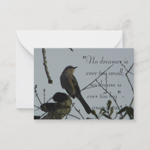 Northern Mocking Bird Quote Clearwater Florida Anteckningskort