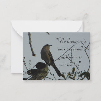 Northern Mocking Bird Quote Clearwater Florida Anteckningskort