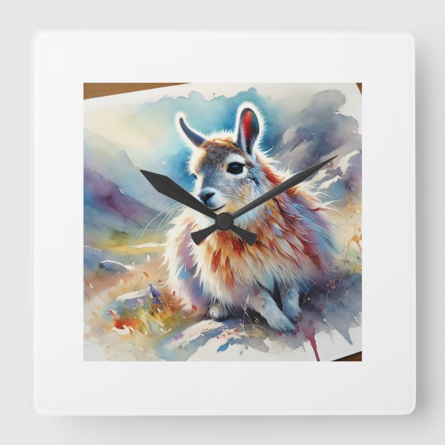 Northern Mountain Viscacha 030924AREF124 - Waterco Fyrkantig Klocka (Framsida)