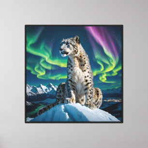 “Northern Sky Wanderer” – Snöleopardporträtt Canvastryck