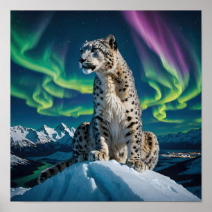 ”Northern Sky Wanderer” – Snöleopardporträtt Poster