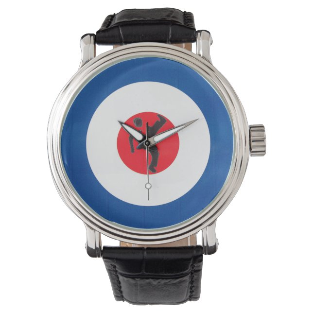 Northern Soul Dancer & Mod Target Wristwatch Armbandsur (Framsida)