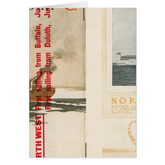 Northern Steamship Company Hälsningskort (Framsidan)