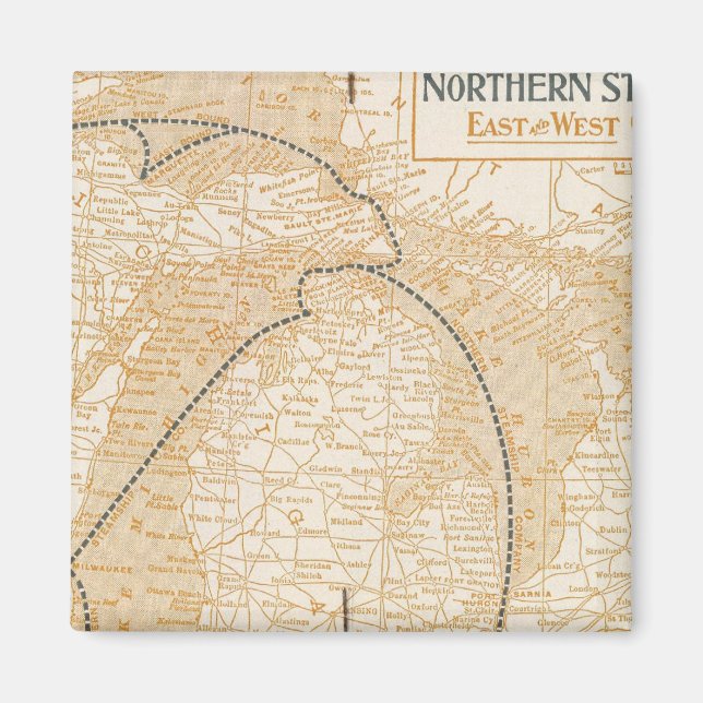 Northern Steamship Company karta Magnet (Framsidan)