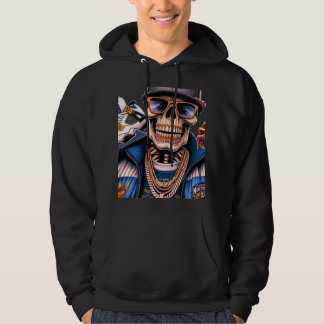 Northern Street King - Urban skelett Hip-Hop-grafi Hoodie