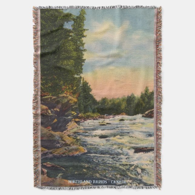 Northland Rapids - Canada Throw Blanket Filt (Framsidan Vertikal)