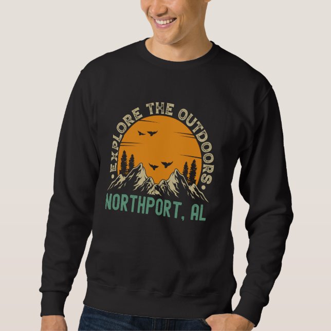 Northport, Alabama - Utforska utomhusen Lång Ärmad Tröja (Framsida)