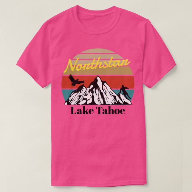 Northresort ski Sjö Tahoe California T Shirt (Design framsida)
