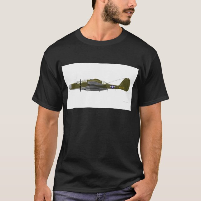 Northrop P-61 svart änka T-shirt (Framsida)