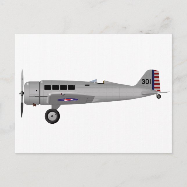 Northrop Y1C-19 Alpha Vykort (Framsida)