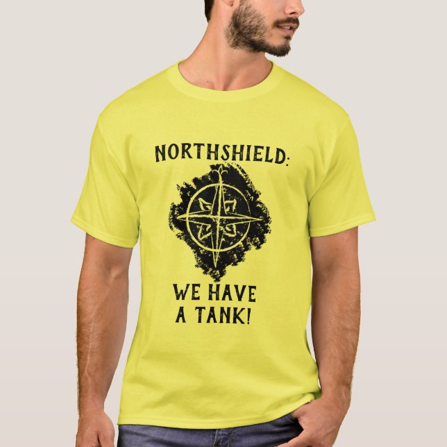Northshield har en tank t shirt (Framsida)